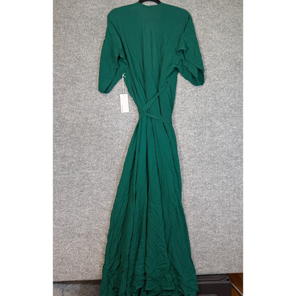Reformation Maxi Dress Womens Medium Winslow Long Maxi Dress Emerald Boho NEW - Picture 12 of 13